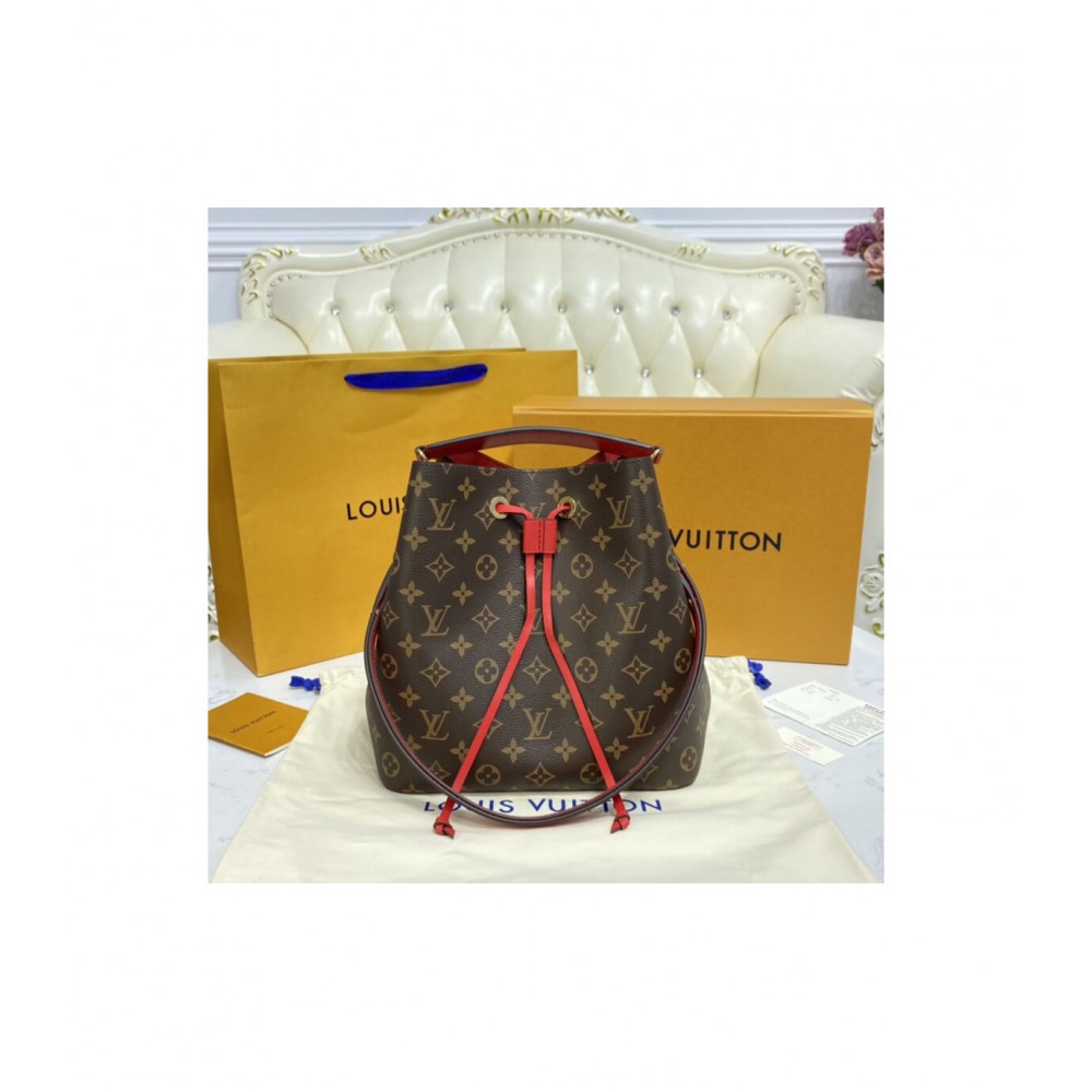 Louis Vuitton Monogram Neonoe MM Red M44021 LDBS17046