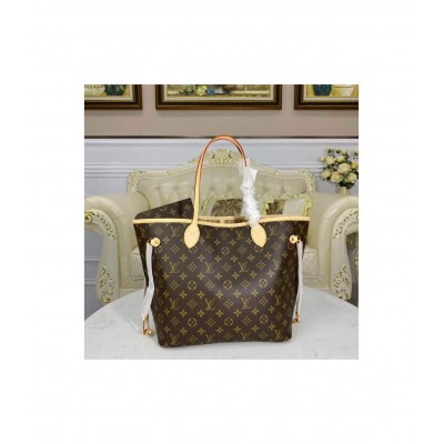 Louis Vuitton Monogram Neverfull MM Beige M40995 LDBS17110