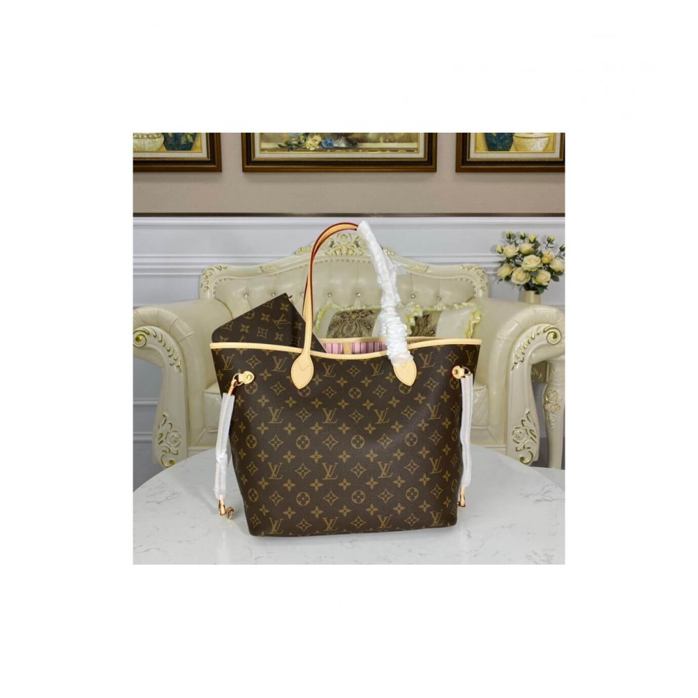 Louis Vuitton Monogram Neverfull MM Pink M50366 LDBS17114