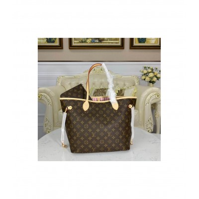 Louis Vuitton Monogram Neverfull MM Pink M50366 LDBS17114