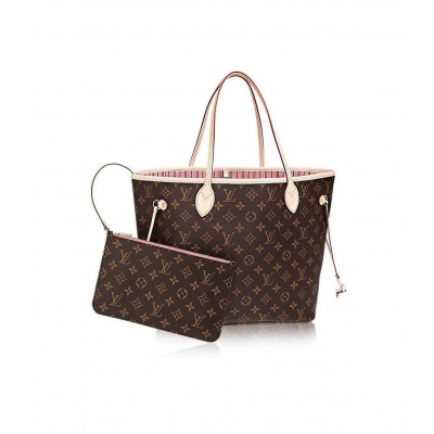 Louis Vuitton Monogram Neverfull MM Pink M50366 LDBS17114