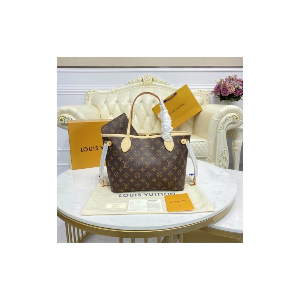 Louis Vuitton Monogram Neverfull PM Beige M41000 LDBS17116