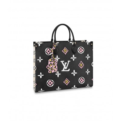 Louis Vuitton Monogram Print Onthego GM Black M45815 LDBS17199