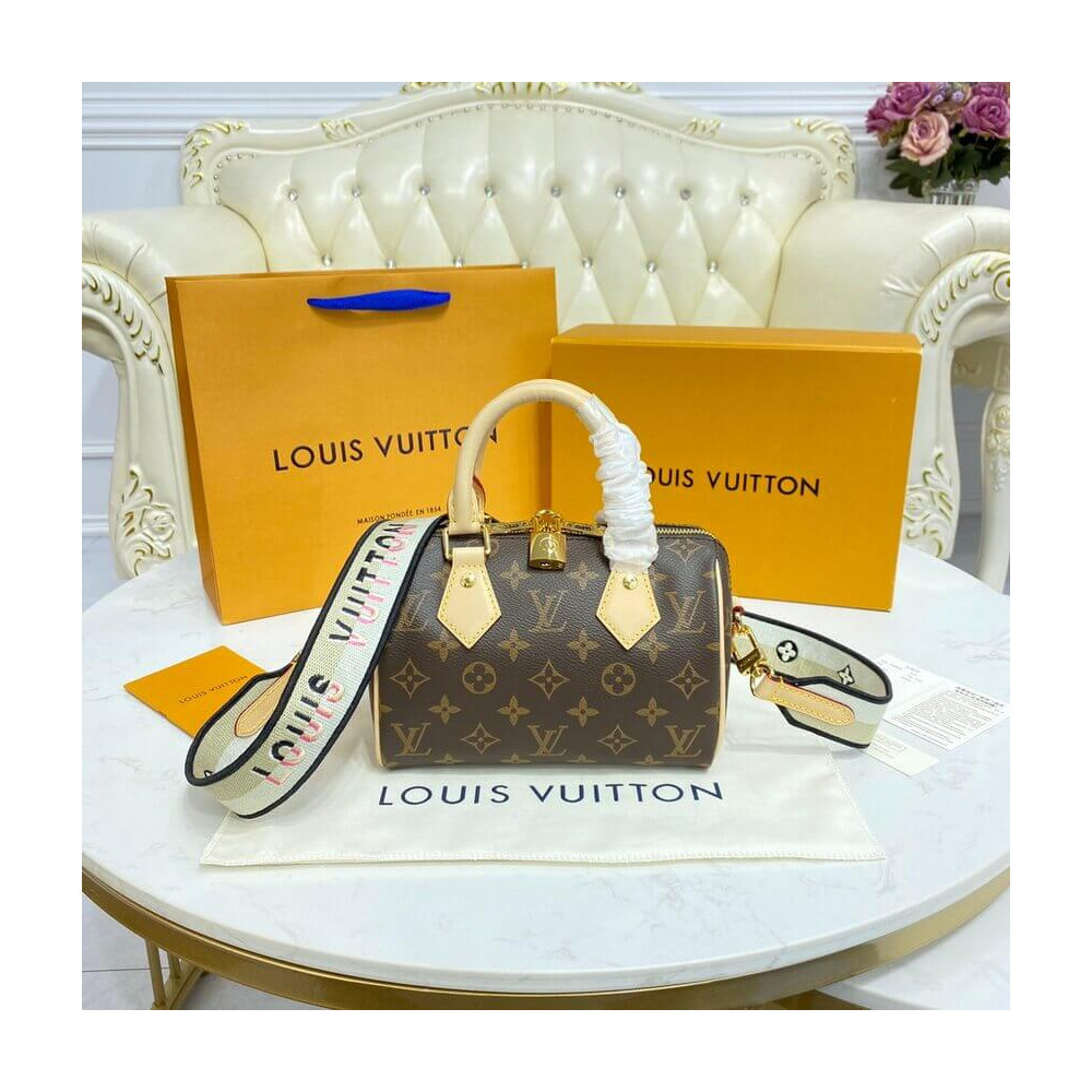 Louis Vuitton Monogram Speedy Bandouliere 20 Black M45957 LDBS17562