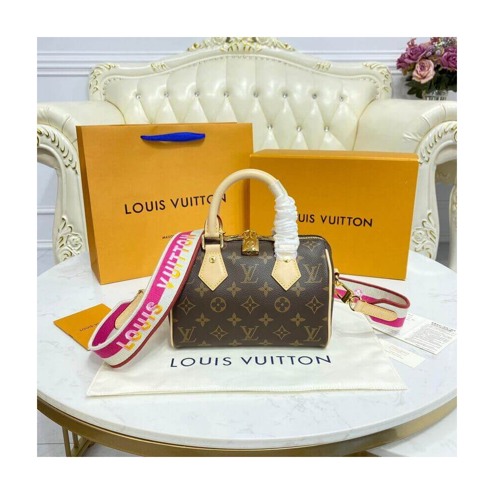 Louis Vuitton Monogram Speedy Bandouliere 20 Fuchsia M45948 LDBS17563