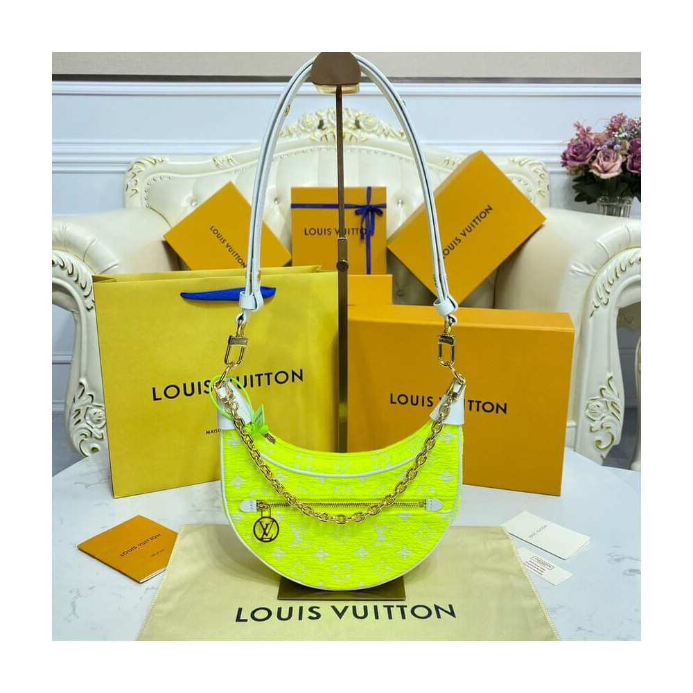 Louis Vuitton Monogram Velvet Loop Bag Yellow M81484 LDBS16937