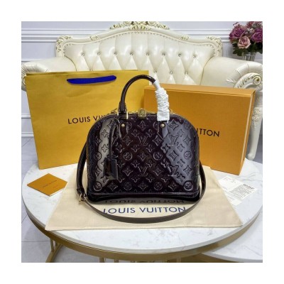 Louis Vuitton Monogram Vernis Leather Alma PM Burgundy M91611 LDBS16657