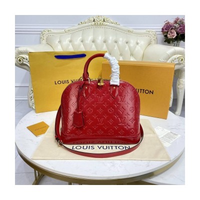 Louis Vuitton Monogram Vernis Leather Alma PM Red M90169 LDBS16658