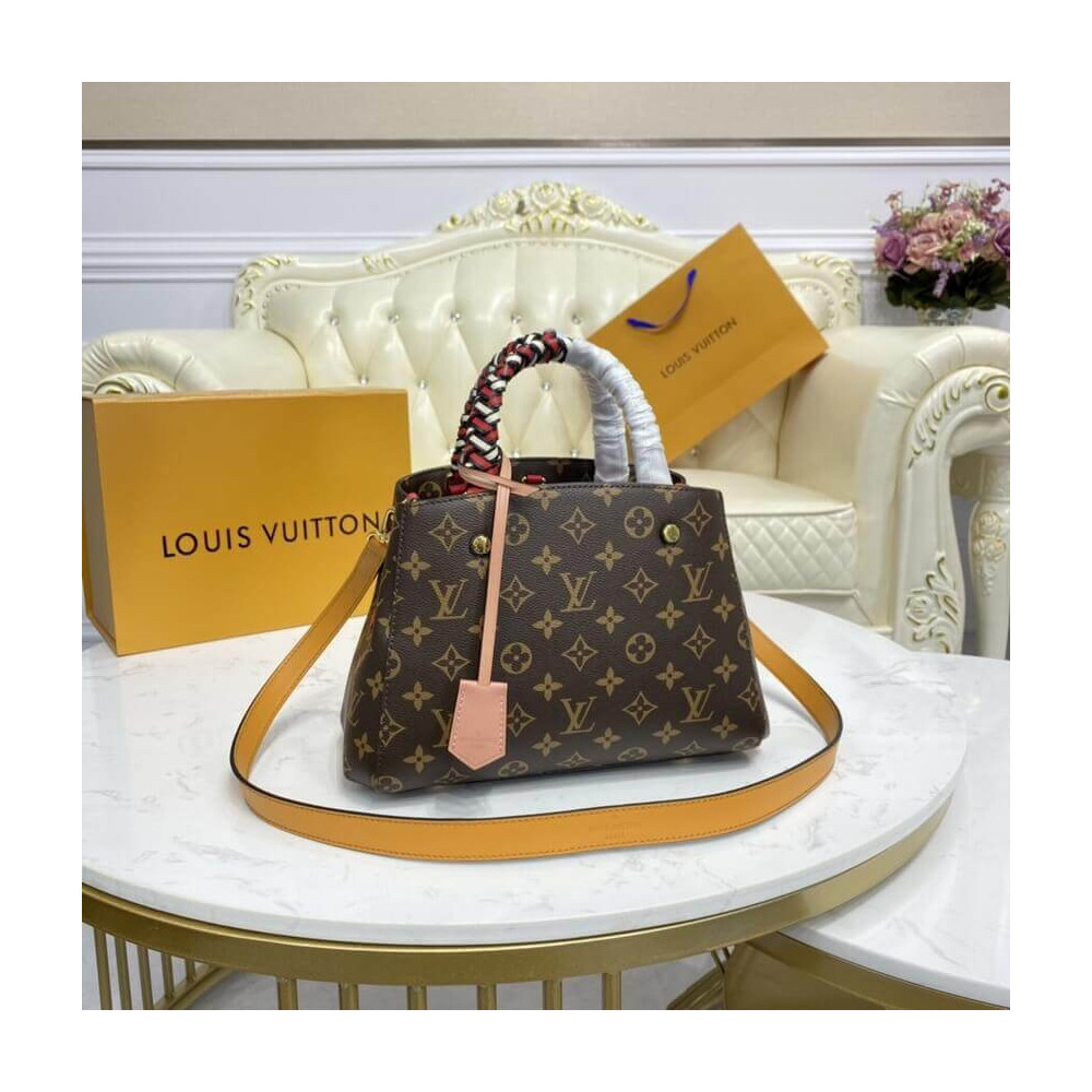 Louis Vuitton Montaigne BB Bag With Braided Handle Monogram M44671 LDBS17011