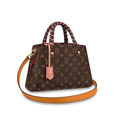 Louis Vuitton Montaigne MM Bag With Braided Handle Monogram M44672 LDBS17013