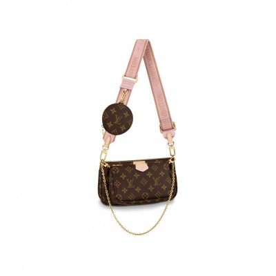 Louis Vuitton Multi Pochette Accessoires Pink Strap M44840 LDBS17370