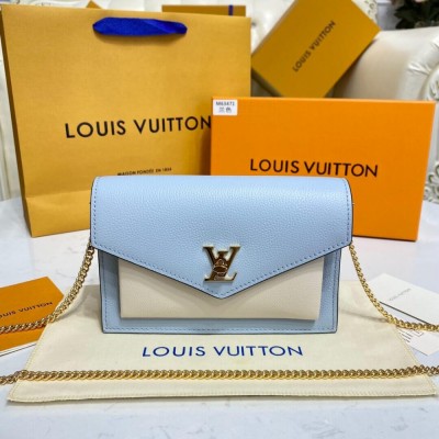 Louis Vuitton Mylockme Chain Pochette Blue M81436 LDBS17372