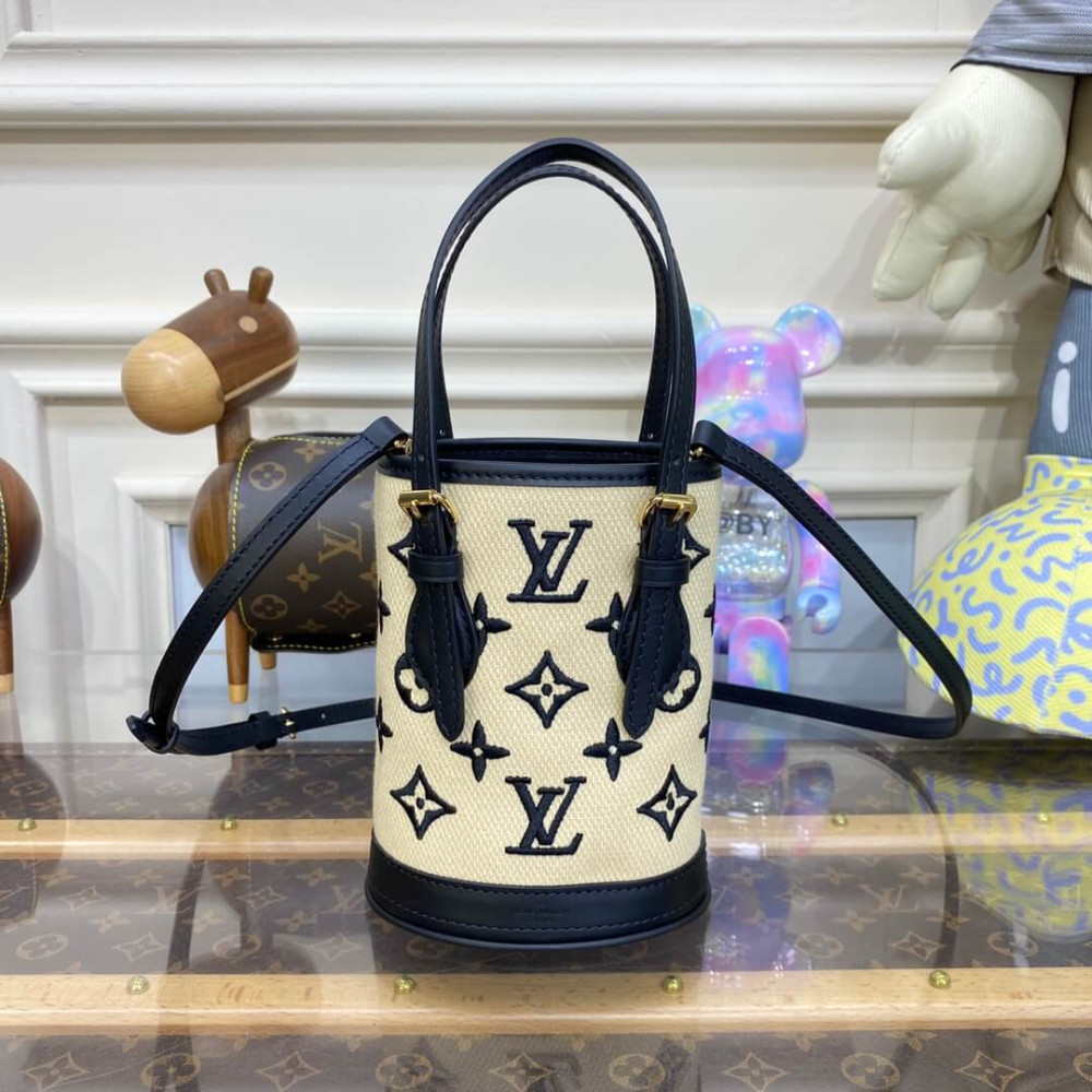 Louis Vuitton Nano Bucket Bag Black M82418 LDBS17034