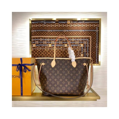 Louis Vuitton Neverfull Bandouliere Inside Out MM Beige M12096 LDBS17120