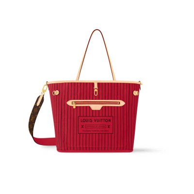 Louis Vuitton Neverfull Bandouliere Inside Out MM Red M12096 LDBS17121