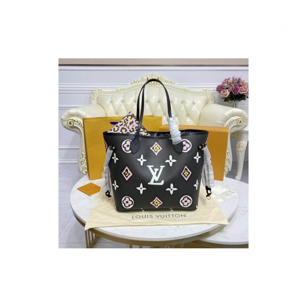 Louis Vuitton Neverfull MM Black M45818 LDBS17125