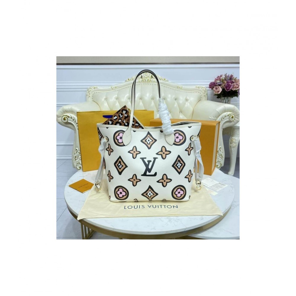 Louis Vuitton Neverfull MM Cream M45819 LDBS17130