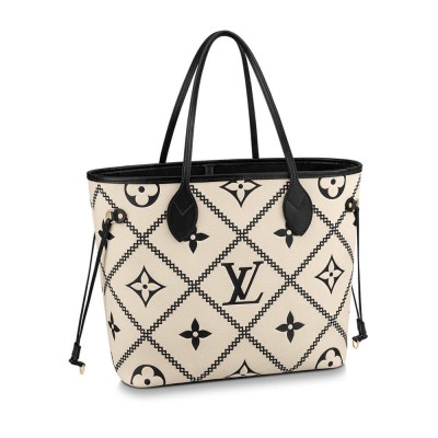 Louis Vuitton Neverfull MM Creme M46039 LDBS17131