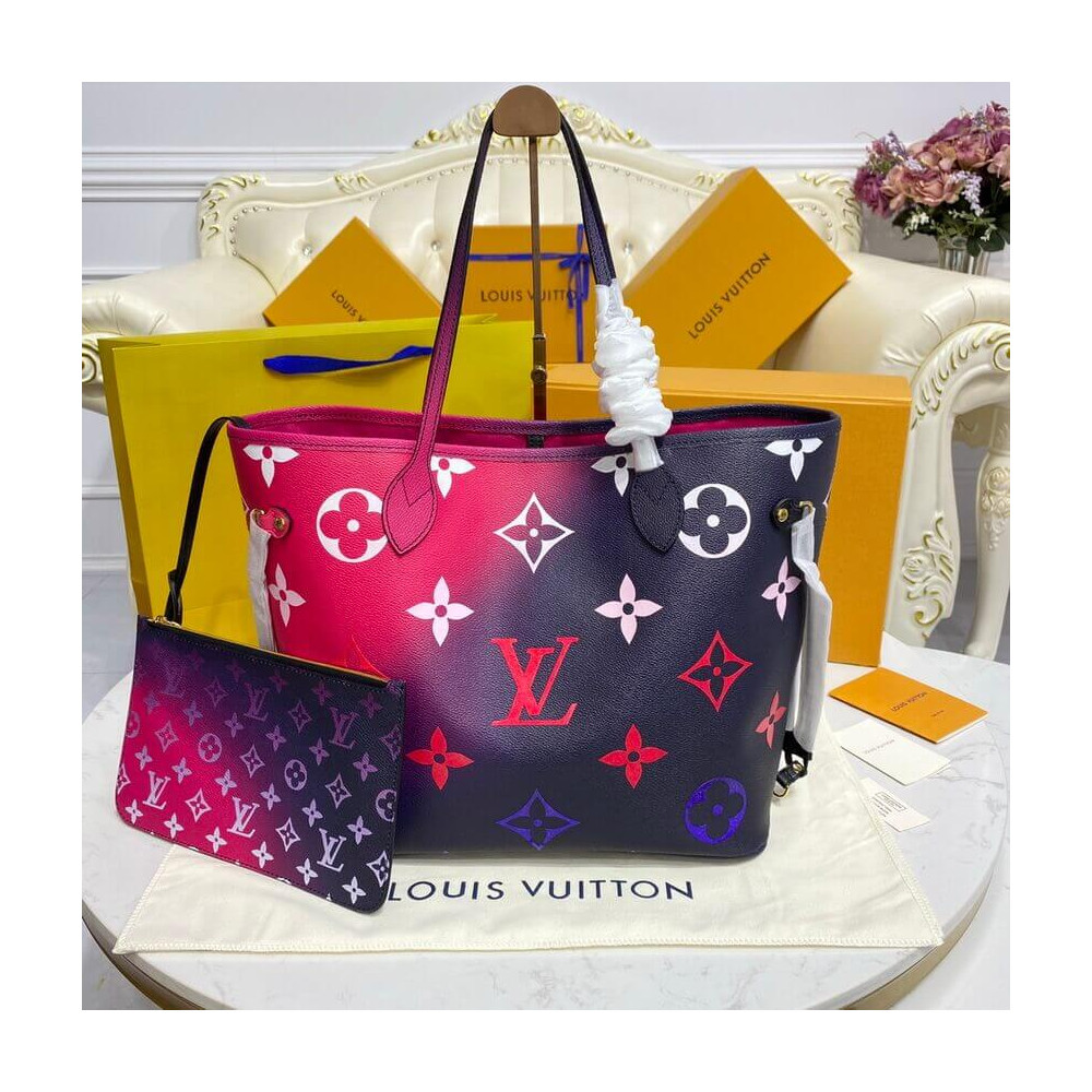 Louis Vuitton Neverfull MM Midnight Fuchsia M20511 LDBS17132