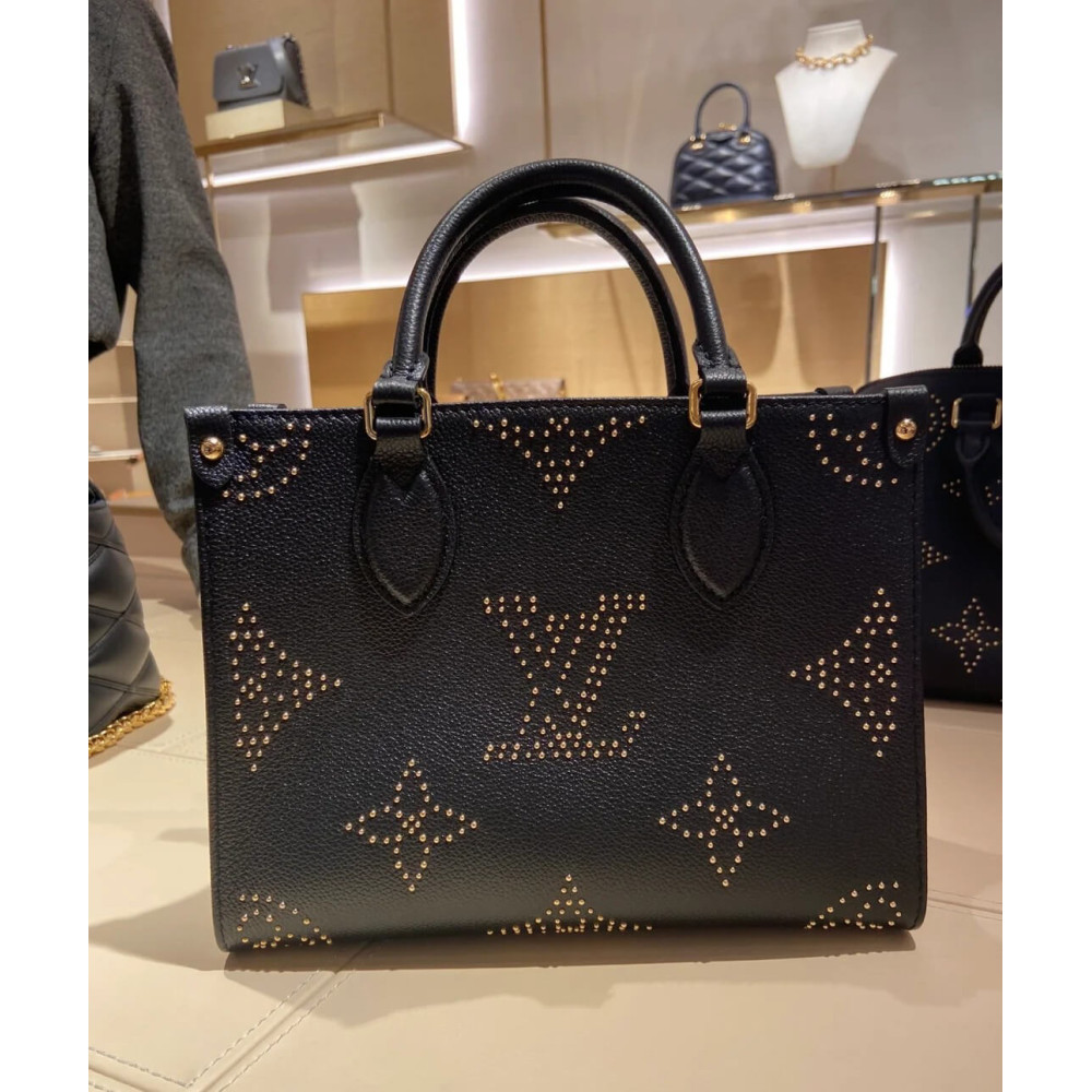 Louis Vuitton OnTheGo PM Black Monogram Empreinte With Studs M46733 LDBS17227