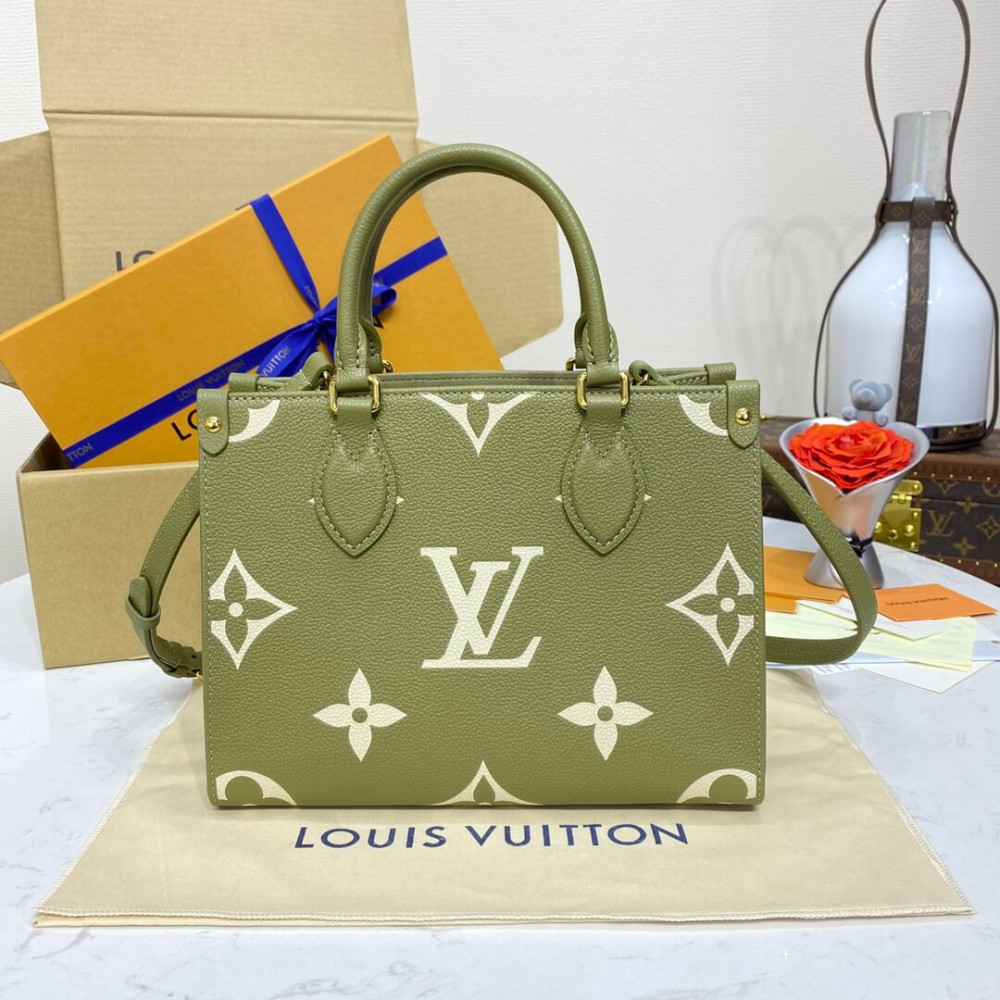 Louis Vuitton OnTheGo PM Kaki Creme M46647 LDBS17231