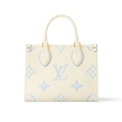 Louis Vuitton OnTheGo PM M46833 Latte Candy Blue M46833 LDBS17233