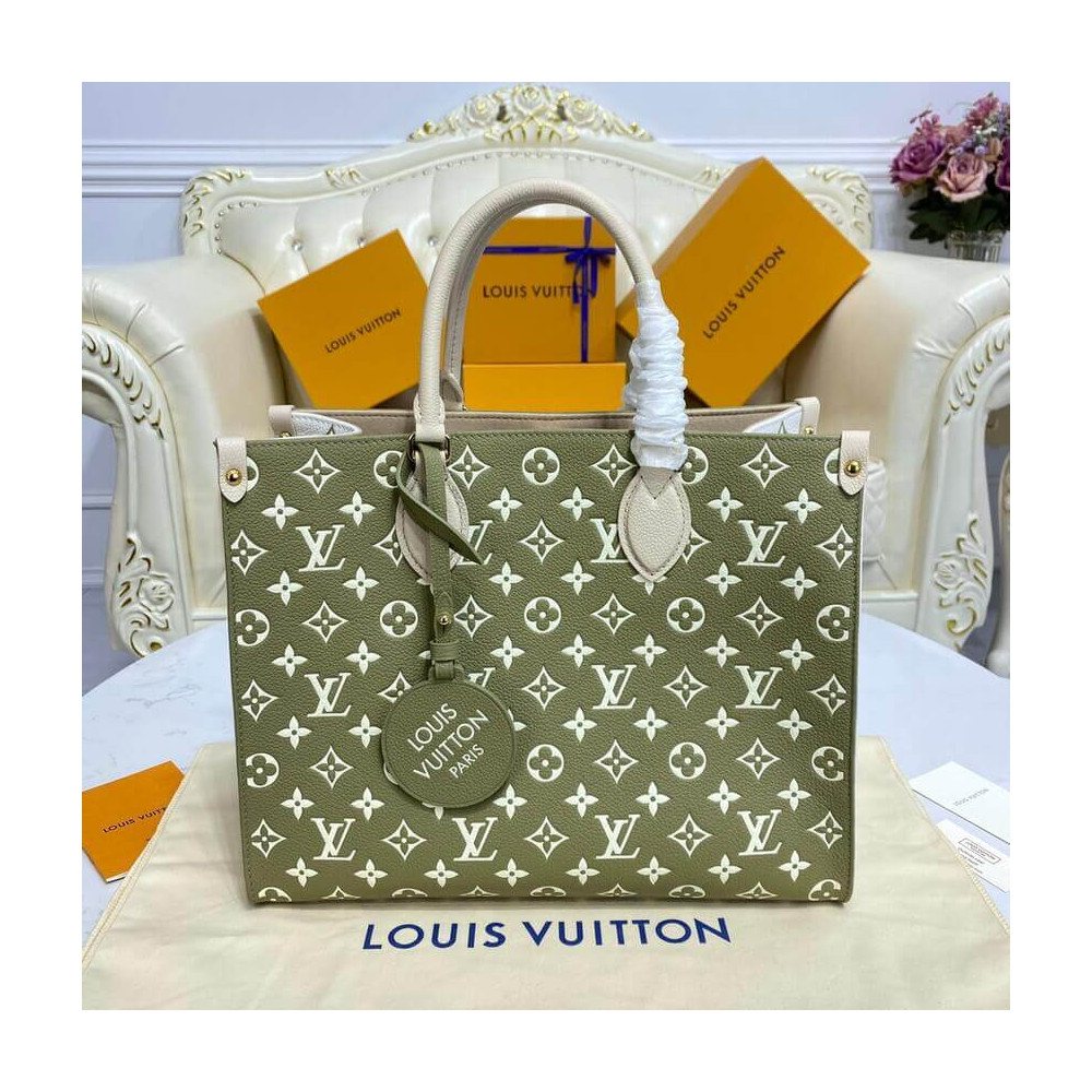 Louis Vuitton Onthego MM Khaki/Beige M46060 LDBS17221