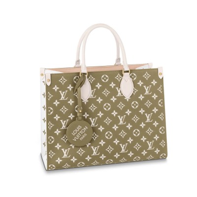 Louis Vuitton Onthego MM Khaki/Beige M46060 LDBS17221