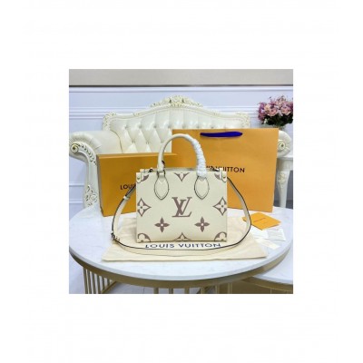 Louis Vuitton Onthego PM Cream/Bois de Rose Pink M45654 LDBS17229