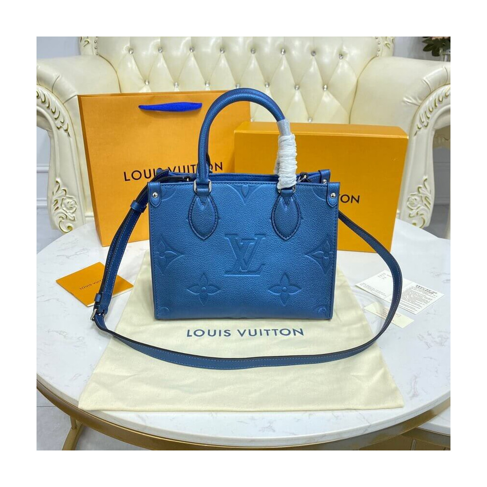 Louis Vuitton Onthego PM Navy Nacre M58956 LDBS17235