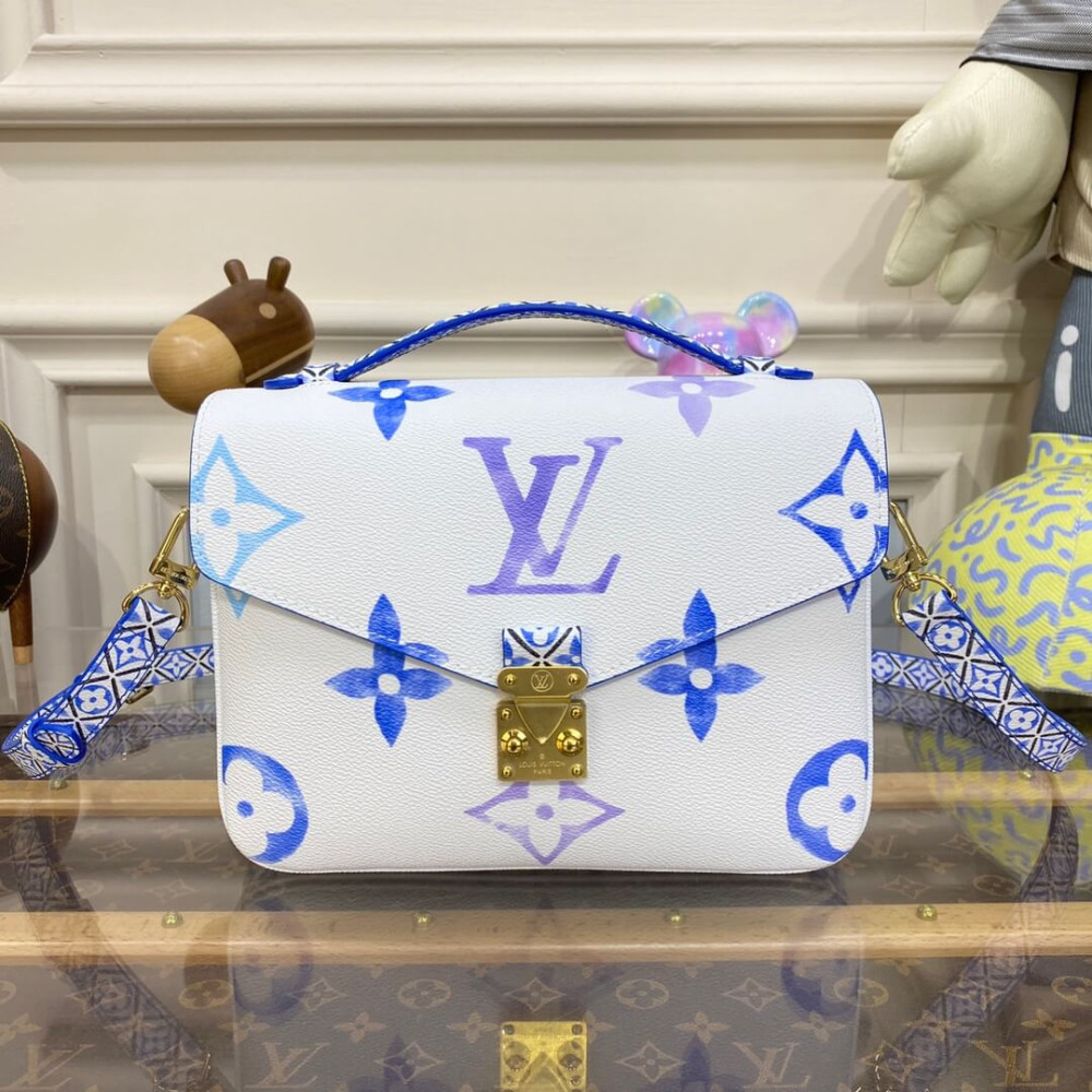 Louis Vuitton Pochette Metis MM Blue M23055 LDBS17388