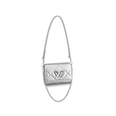 Louis Vuitton Sheepskin Leather Twist PM Argent M59031 LDBS17691