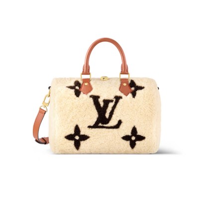 Louis Vuitton Ski Shearling Speedy Bandouliere 25 M23468 LDBS17574