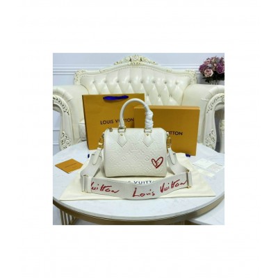 Louis Vuitton Speedy Bandouliere 22 in Ivory M58736 LDBS17578