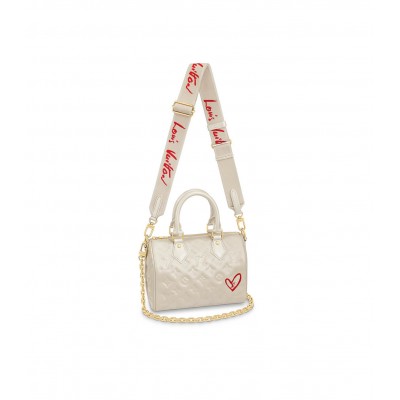 Louis Vuitton Speedy Bandouliere 22 in Ivory M58736 LDBS17578