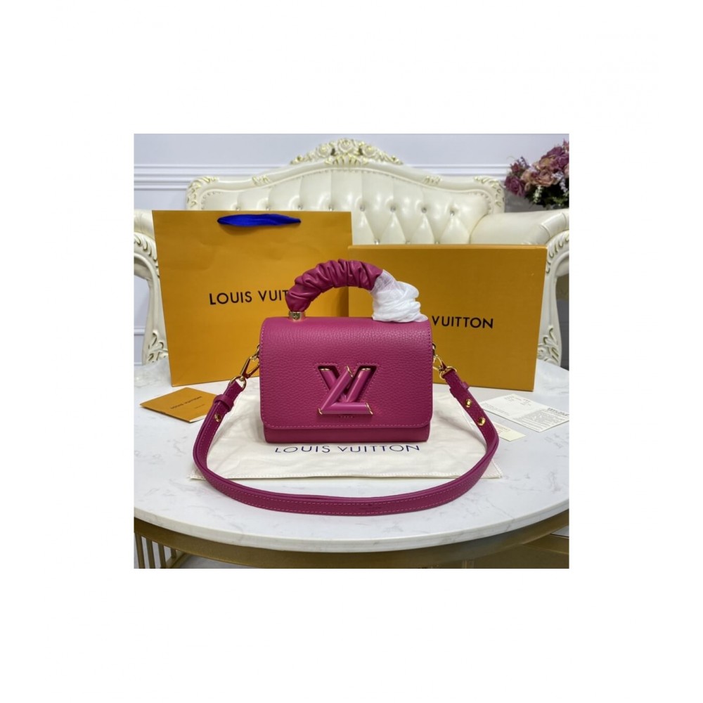 Louis Vuitton Taurillon Leather and Smooth Calfskin Twist PM Rosy M58691 LDBS17693