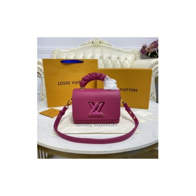 Louis Vuitton Taurillon Leather and Smooth Calfskin Twist PM Rosy M58691 LDBS17693