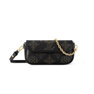 Louis Vuitton Wallet on Chain Ivy Bag Black Monogram Empreinte With Studs M82653 LDBS17738