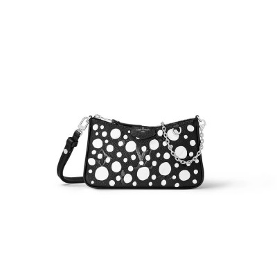 Louis Vuitton x Yayoi Kusama Easy Pouch On Strap Black M81908 LDBS17454