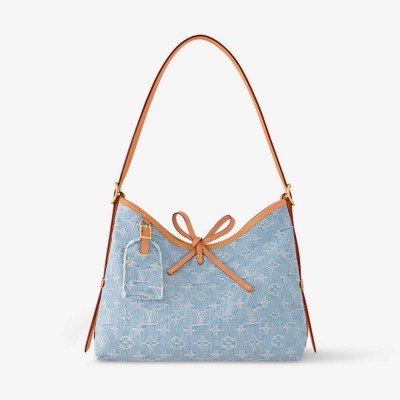 Louis Vuttion Monogram Denim CarryAll PM Sky Blue M11462 LDBS16751