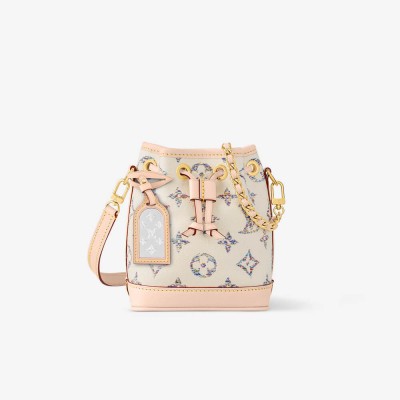 Louis Vuttion Monogram Jacquard Fabric Nano Noe Bucket Bag M83453 LDBS16896