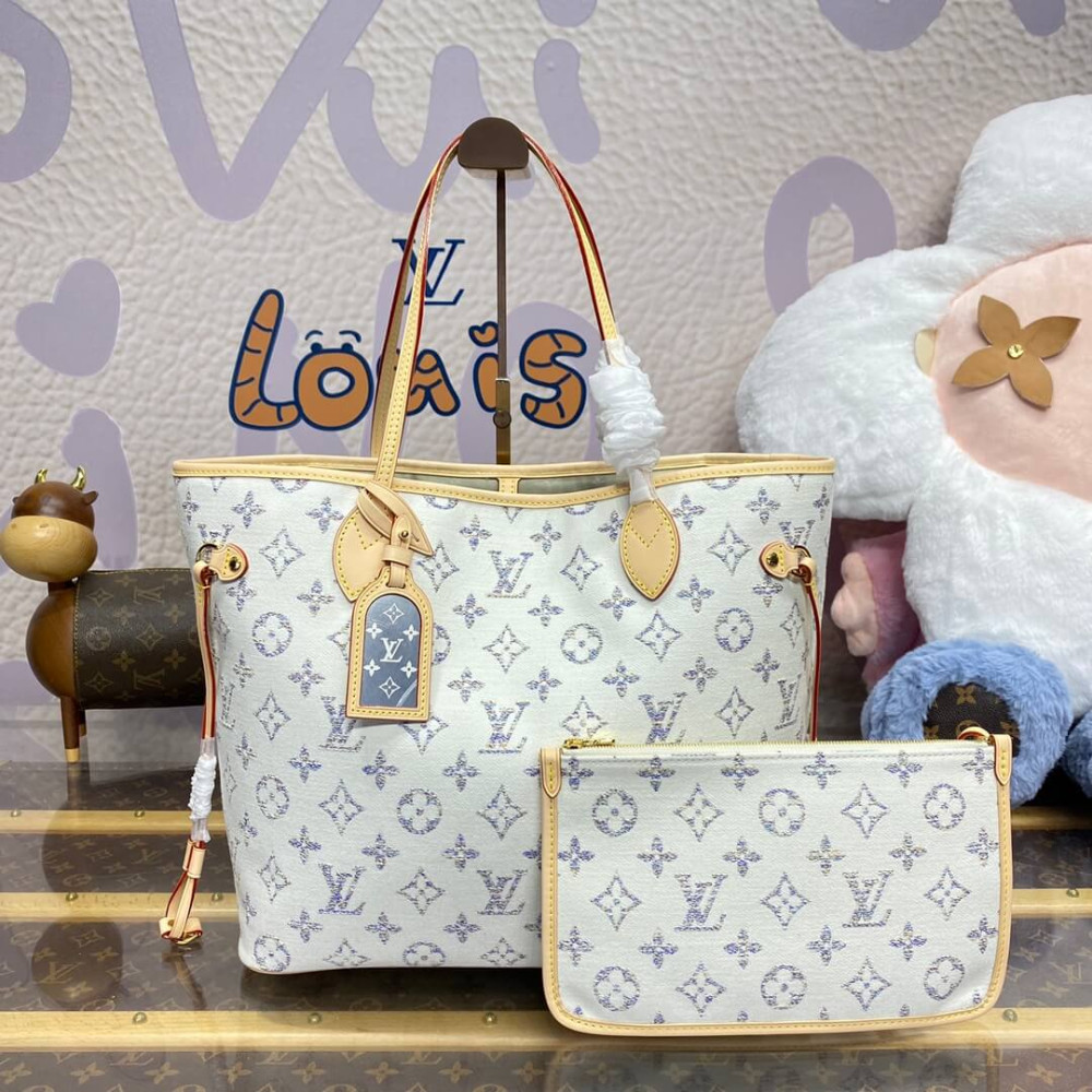 Louis Vuttion Monogram Jacquard Fabric Neverfull MM M24905 LDBS17140