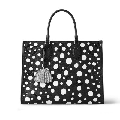 Louis Vuttion Yayoi Kusama OnTheGo MM Black/White M46389 LDBS17247