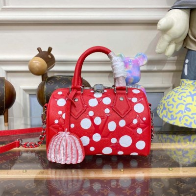 Louis Vuttion Yayoi Kusama Speedy Bandouliere 20 Red M46411 LDBS17595