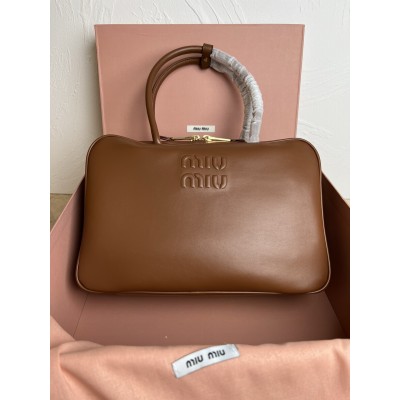 Miu Miu Beau Top-handle Bag in Brown Leather