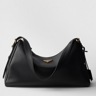 Prada Aimee Large Shoulder Bag in Black Leather LDBS244600