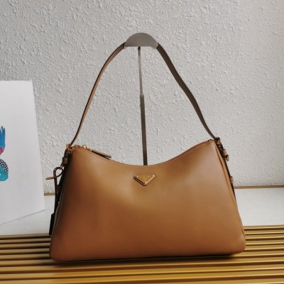 Prada Aimee Large Shoulder Bag in Brown Leather LDBS244601