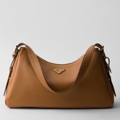 Prada Aimee Large Shoulder Bag in Brown Leather LDBS244601