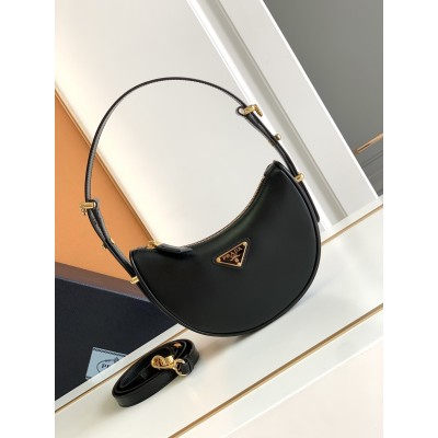 Prada Arque Mini Shoulder Bag in Black Leather LDBS244603