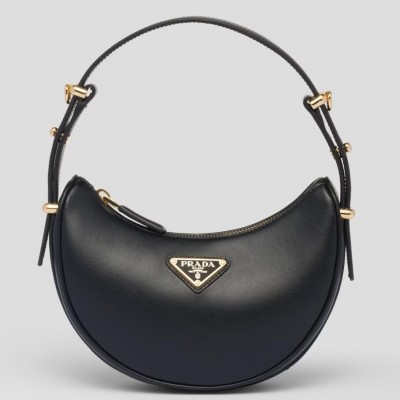 Prada Arque Mini Shoulder Bag in Black Leather LDBS244603